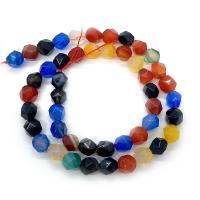 Natural Rainbow Agate Beads, Multicolour Agate, Round, Star Cut Faceted & DIY & different size for choice, mixed colors, Sold Per Approx 14.96 Inch Strand