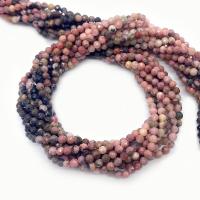 Natural Rhodonite Beads, Rhodochrosite, Round, DIY & different size for choice & faceted, mixed colors, Sold Per Approx 14.96 Inch Strand