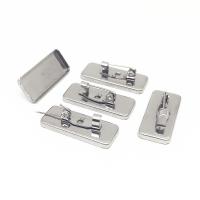 Stainless Steel Brooch Findings, 304 Stainless Steel, Rectangle, polished, DIY, original color, 25x10mm, Sold By PC