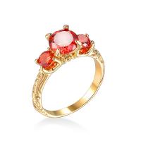 Cubic Zircon Brass Finger Ring gold color plated fashion jewelry & Unisex & with cubic zirconia Sold By PC
