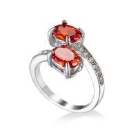 Cubic Zircon Brass δάχτυλο του δακτυλίου, Ορείχαλκος, σχήμα δακτυλίου, χρώμα επιπλατινωμένα, κοσμήματα μόδας & για άνδρες και γυναίκες & διαφορετικό μέγεθος για την επιλογή & με ζιργκόν, λυχνίτης, Sold Με PC