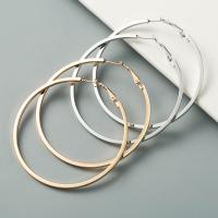 Zinc Alloy Hoop Earring Vacuum Ion Plating fashion jewelry & for woman nickel lead & cadmium free 80mm 60mm 35mm Sold By Pair