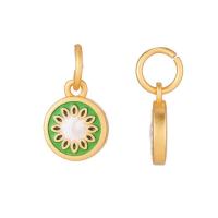 Brass Jewelry Pendants, Round, 14K gold-filled, chiseled out & DIY & different styles for choice & enamel, more colors for choice, nickel, lead & cadmium free, 10PCs/Lot, Sold By Lot