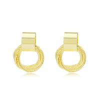 Zinklegierung Ohrringe, goldfarben plattiert, Modeschmuck & für Frau, frei von Nickel, Blei & Kadmium, 20x15mm, verkauft von Paar