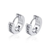Stainless Steel Huggie Hoop Earring, 304 Stainless Steel, Vacuum Ion Plating, fashion jewelry & Unisex, more colors for choice, 15x4mm, Sold By Pair