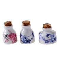 Porcelain Perfume Bottle, with Wood, glazed, more colors for choice, 5-50mm, Sold By PC