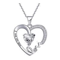 Cubic Zirconia Micro Pave Brass Pendant, Heart, plated, micro pave cubic zirconia & for woman, more colors for choice, 20x20mm, Sold By PC