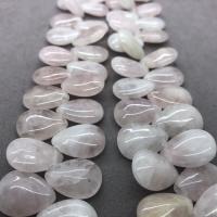 Natürliche Rosenquarz Perlen, Tropfen, poliert, DIY, Rosa, 10x12mm, ca. 28PCs/Strang, verkauft per ca. 17 cm Strang