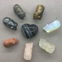 Pedra natural enfeites, urso polar, polido, materiais diferentes para a escolha, Mais cores pare escolha, 38mm, vendido por PC