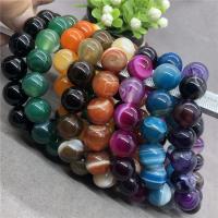Agate Jewelry Bracelet, Lace Agate, Round, Unisex & different size for choice, more colors for choice, Length:Approx 18 cm, Sold By PC