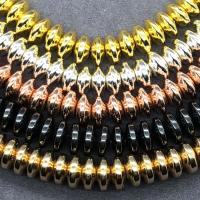 Non Magnetic Hematite Beads Flat Round plated DIY Sold Per Approx 38 cm Strand