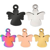 Stainless Steel Pendants, 304 Stainless Steel, Angel, Vacuum Ion Plating, Unisex, more colors for choice, 16x20mm, Sold By PC