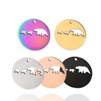 Stainless Steel Pendants 304 Stainless Steel Round Vacuum Ion Plating Unisex & hollow 30mm Sold By PC