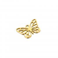 Stainless Steel Animal Pendants 304 Stainless Steel Butterfly Vacuum Ion Plating fashion jewelry Sold By PC