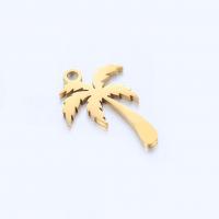 Stainless Steel Pendants, 304 Stainless Steel, Palm Tree, Vacuum Ion Plating, fashion jewelry, more colors for choice, 12x18mm, Sold By PC