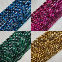 Tiger Eye Beads, Runde, du kan DIY & forskellig størrelse for valg, flere farver til valg, Solgt Per Ca. 14.96 inch Strand
