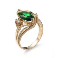 Cubic Zircon Brass prst prsten, Mosaz, tvar krouek, barva pozlacený, módní šperky & unisex & různé velikosti pro výběr & se zirkony, Prodáno By PC