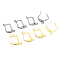 Stainless Steel Lever Back Earring Component, 304 Stainless Steel, Rhombus, Galvanic plating, polished & DIY & Unisex, more colors for choice, 18x11mm, Hole:Approx 1.6mm, 100PCs/Bag, Sold By Bag
