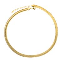 Titanstahl Halskette, mit Verlängerungskettchen von 2.56inch, 18K vergoldet, Modeschmuck & unisex, goldfarben, Länge:ca. 19.49 ZollInch, verkauft von PC
