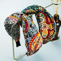 Hair Bands, Cloth, handmade, printing & for woman, more colors for choice, 370x65mm, Sold By PC