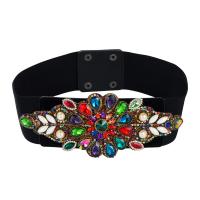 Decorative Belt Cloth for woman & with rhinestone multi-colored 80mm.60mm Length Approx 28.34 Inch Sold By PC