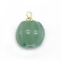 Gemstone Pendant, with Tibetan Style, Pumpkin, Carved, fashion jewelry & different materials for choice, 10x11mm, Sold By PC