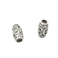 925 Sterling Silver Beads, DIY & hollow, 6x12mm, Hole:Approx 2.5mm, Sold By PC