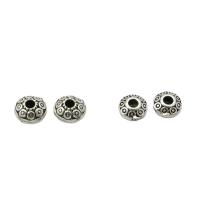 925 Sterling Silver Beads, Saucer, vintage & DIY & different size for choice, Hole:Approx 1.5mm, Sold By PC