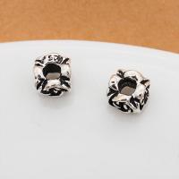 925 Sterling Silver Beads, Flower, vintage & DIY & hollow, 5.80x4.30mm, Hole:Approx 2.5mm, Sold By PC