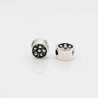 Perles en argent sterling 925, pilier, Vintage & DIY, 4.40x3mm, Trou:Environ 1mm, Vendu par PC