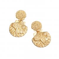 Stainless Steel Drop Earring Zinc Alloy fashion jewelry & for woman golden nickel lead & cadmium free Sold By Pair