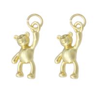 Brass Jewelry Pendants Bear gold color plated fashion jewelry & DIY golden Approx 3mm Sold By Lot