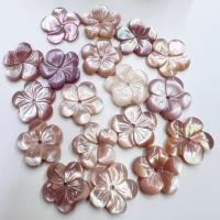Pink Shell Bead Cap, Bloem, Gesneden, DIY, roze, 15mm, Verkocht door PC