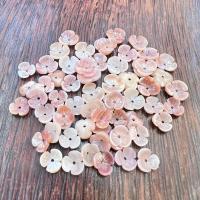 Pink Shell Bead Cap, Flower, Carved, DIY & different size for choice, pink, Sold By PC
