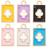 Tibetan Style Enamel Pendants, gold color plated, fashion jewelry, more colors for choice, nickel, lead & cadmium free, 10x18mm, Approx 100PCs/Bag, Sold By Bag
