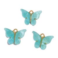 Acrylic Pendants with Zinc Alloy Butterfly gold color plated fashion jewelry Approx Sold By Bag