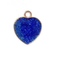 Zinc Alloy Enamel Pendants Heart gold color plated fashion jewelry nickel lead & cadmium free Approx Sold By Bag
