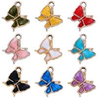 Tibetan Style Enamel Pendants, Butterfly, gold color plated, fashion jewelry, more colors for choice, nickel, lead & cadmium free, 13x13mm, Approx 90PCs/Bag, Sold By Bag