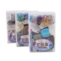 Edelstein Mineralien Specimen, mit Acryl, Unregelmäßige, gemischte Farben, 80x55x32mm, verkauft von Box