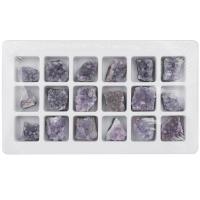 Ametist Mineraler Prov, med PVC-plast, Oregelbunden, druzy stil, purpur, 225x130mm, Ca 18PC/Box, Säljs av Box