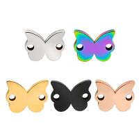 Stainless Steel Animal Pendants, 304 Stainless Steel, Butterfly, Vacuum Ion Plating, DIY & 1/1 loop, more colors for choice, 10x8mm, Sold By PC