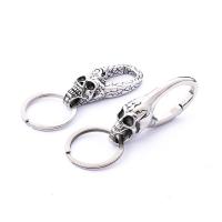 Titanium Steel Key Clasp, Skull, Unisex & different size for choice, original color, Sold By PC