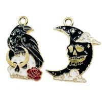 Zinc Alloy Enamel Pendants gold color plated Unisex nickel lead & cadmium free Approx Sold By Bag