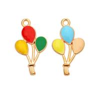 Tibetan Style Enamel Pendants, Balloon, gold color plated, Unisex, more colors for choice, nickel, lead & cadmium free, 13x24mm, Approx 100PCs/Bag, Sold By Bag