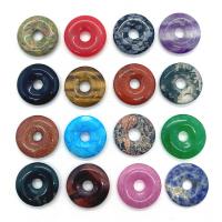 Gemstone Pendants Jewelry, Donut, different materials for choice, more colors for choice, 20mm, Sold By PC