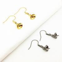 Stainless Steel Hook Earwire, 316 Stainless Steel, Galvanic plating, fashion jewelry & polished & DIY & Unisex & different size for choice, more colors for choice, 100PCs/Bag, Sold By Bag