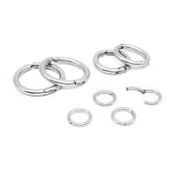 Stainless Steel Hoop Earring 304 Stainless Steel Round machine polished fashion jewelry & polished & DIY & Unisex original color Sold By Bag