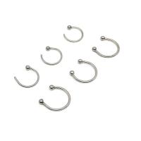 304 Stainless Steel Earring Cuff, Letter C, machine polished, fashion jewelry & polished & DIY & Unisex & different size for choice & different styles for choice, original color, 100PCs/Bag, Sold By Bag