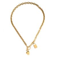 Edelstahl Schmuck Halskette, 304 Edelstahl, Türschloss, Modeschmuck & für Frau, keine, 7mm,10*18mm,12mm, Länge:ca. 17.72 ZollInch, verkauft von PC