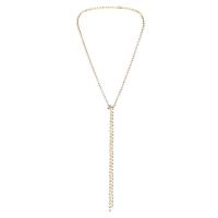 Stainless Steel Sweater Chain Necklace, 304 Stainless Steel, with 3.94inch extender chain, Double Layer & different styles for choice & for woman & with rhinestone, more colors for choice, 2x2mm, Length:Approx 13.78 Inch, Approx 21.65 Inch, Sold By PC